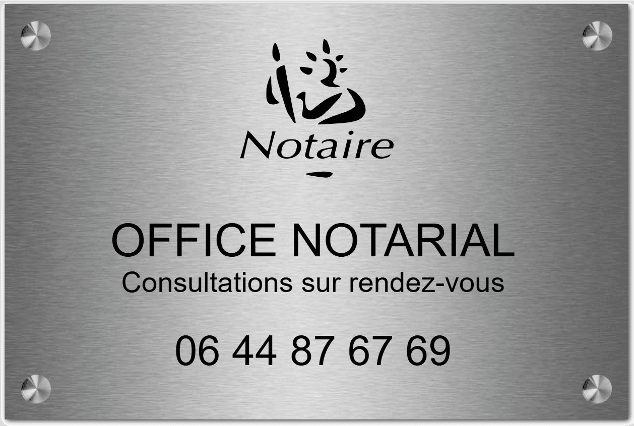 Plaque Notaire